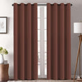 H.VERSAILTEX Thermal Insulated Blackout Window Panels Microfiber Formaldehyde-Free Kids Curtains for Holiday Season Home Decoration,Grommet Top,52 by 96 - Inch - Rust - Set of 2-Ruum Studio Home
