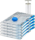 Amazon Basics Vacuum Compression Space Saving Storage Bags with Hand Pump, Large, Pack of 5, Clear-Ruum Studio Home