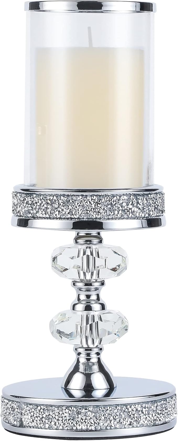 Pillar Candle Holders, Candle Holders for Pillar Candle, Crystal Candlesticks Holder for Home Decor, Wedding, Events, Coffee Dining Table CH048MD-Ruum Studio Home