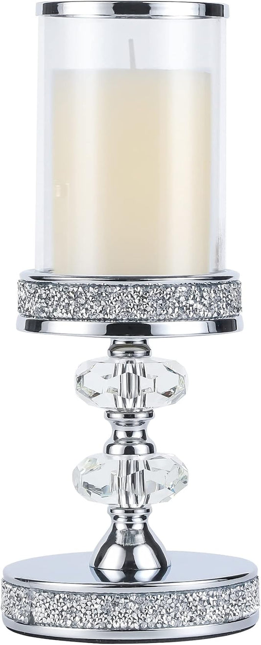 Pillar Candle Holders, Candle Holders for Pillar Candle, Crystal Candlesticks Holder for Home Decor, Wedding, Events, Coffee Dining Table CH048MD-Ruum Studio Home