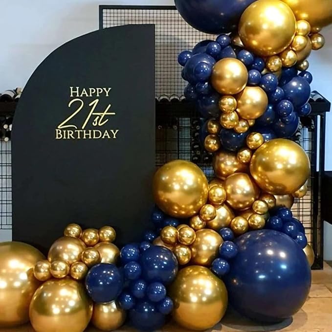 130pcs Navy Blue Balloons Different Sizes 18" 12" 10" 5" Dark Blue Balloons for Birthday Graduation Baby Shower Anniversary New Year Party Holiday Decorations-Ruum Studio Home
