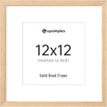 upsimples 12x12 Frame, Natural Solid Wooden Picture Frames, Display 8x8 with Mat or 12 x 12 Without Mat, Wall or Tabletop, 1 Pack, Natural-Ruum Studio Home