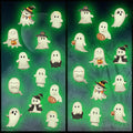 Clothmile Glow in The Dark Halloween Ghost Window Clings, Green Luminous Double-Side Window Stickers for Party Decorations, Home, School, Glass-Ruum Studio Home