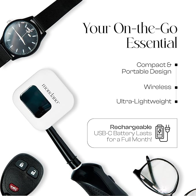 Mondano UV-C Toothbrush Sanitizer and Holder, Toothbrush Case - Manual/Electric Toothbrush Cover for Any Toothbrush Head - Rechargeable Toothbrush Travel Case, Tooth Brush Cover Cap for Home-Ruum Studio Home