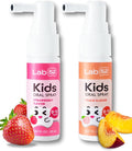 LAB52 Kids Oral Spray, Toddler Toothpaste Helper for Daily Oral Care and Fresh Breath, Children Approved with Fluoride Free for Newborn to Preschoolers, Xylitol (Strawberry & Peach)-Ruum Studio Home