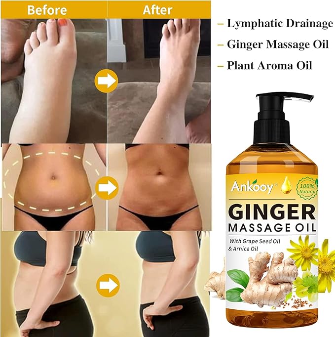 3 Pack Massage Oil for Massage Therapy,Sore Muscle Arnica Oil & Relaxing Lavender Oil & Ginger Oil Lymphatic Drainage & Massage Ball,Lymphatic Drainage Massager Body Oil,Massage Kit Gifts for Women-Ruum Studio Home