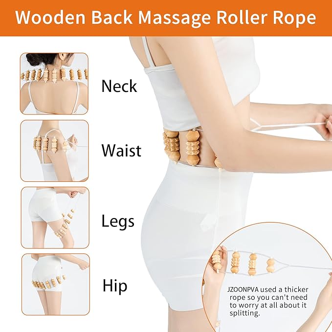 7-in-1 Lymphatic Drainage Massager Set，Wood Therapy & Cellulite Massager Tools for Gua Sha, Full Body Meridian Detox (Face/Head/Waist/Legs)，Maderotherapie Outils for Body Sculpting, lymphatic roller-Ruum Studio Home