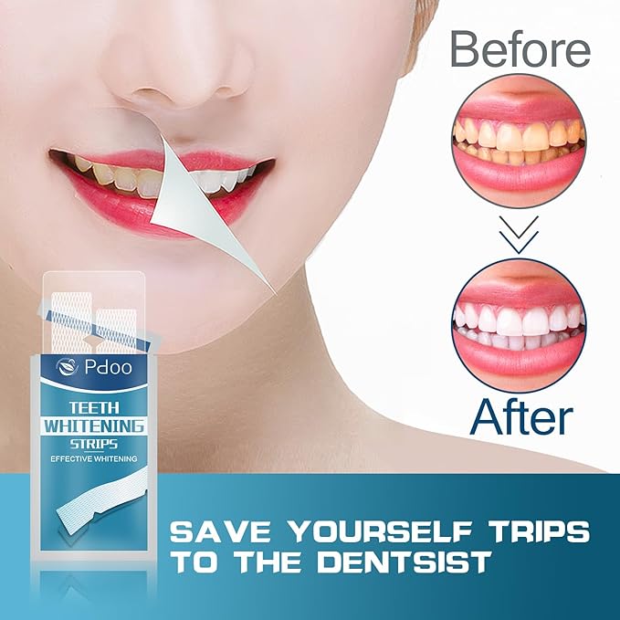 Teeth Whitening Strip 14 Treatments - Whitening Strips for Sensitive People, Fast Remove Smoking, Coffee, Wine Stains, Teeth Brightening Kit Pack of 28 Non-Slip Strips-Ruum Studio Home