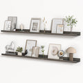 Floating Shelves for Wall, Picture Ledge Shelf 55 Inch Solid Wood Set of 2, Rustic Wall Shelves with Lip, Kids Bookshelf, Photo & Picture Live Edge Floating Shelves for Bedroom, Living Room, Kitchen-Ruum Studio Home