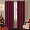 H.VERSAILTEX Burgundy Red Blackout Draperies Curtains Thermal Insulated Window Treatment Extra Long Decorative Curtains for Thanksgiving Day & Christmas Decor(Set of 2,52 by 108 - Inch,Burgundy)-Ruum Studio Home