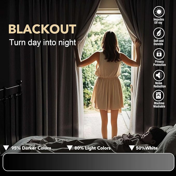 H.VERSAILTEX Blackout Curtains for Bedroom Thermal Insulated Room Darkening Living Room Curtains 63 Inch Long Grommet Privacy Protection Window Curtain Panels/Drapes for Nursery, 2 Panels, Sage-Ruum Studio Home