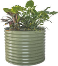 Vego garden 32" Tall 42" Round Raised Garden Bed Raised Bed Planter Box for Vegetables Flowers Patio-Olive Green-Ruum Studio Home