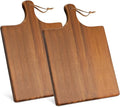 AIDEA Wood Cutting Board Large Charcuterie Board with Handle(17"x11") 2Pack Dark Brown-Ruum Studio Home