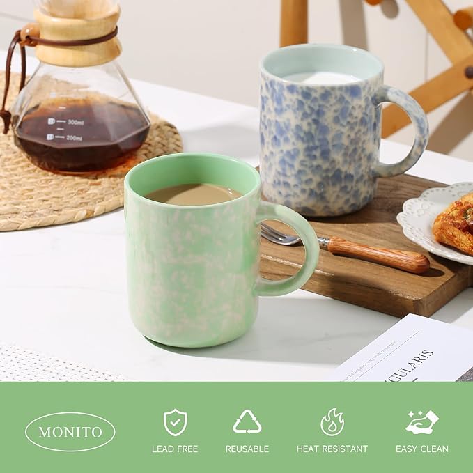 17 OZ Coffee Mugs Set of 4, Ceramic Modern Coffee Mugs Set with handle for Tea/Latte/Milk/Cocoa.-Ruum Studio Home