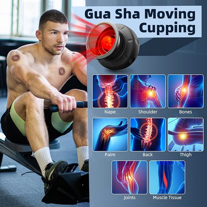 2 Electric Cupping Therapy Set, 5-in-1 Smart Cupping kit with Red Light Therapy, Gua Sha Massage Tool, Relieves Neck Shoulder Back Aches Muscle Soreness, Improves Blood Circulation-Ruum Studio Home