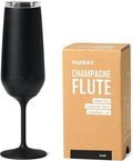 Huski Champagne Flute | NEW | Award-winning Design with Detachable Stem | Premium Stainless Steel Champagne Glass with Lid | Triple Insulated Tumbler | 8oz Capacity | Great Gift (Black)-Ruum Studio Home