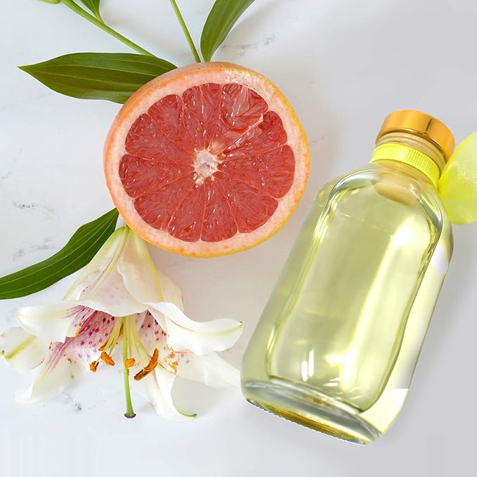 LOVSPA Reed Diffuser Set, Sparkling Grapefruit Scented Oil Diffuser with Sticks, Home Fragrance Accessories for Bathroom Shelf Decor, Aroma Diffusers for Home or Office Desk, USA Made-Ruum Studio Home