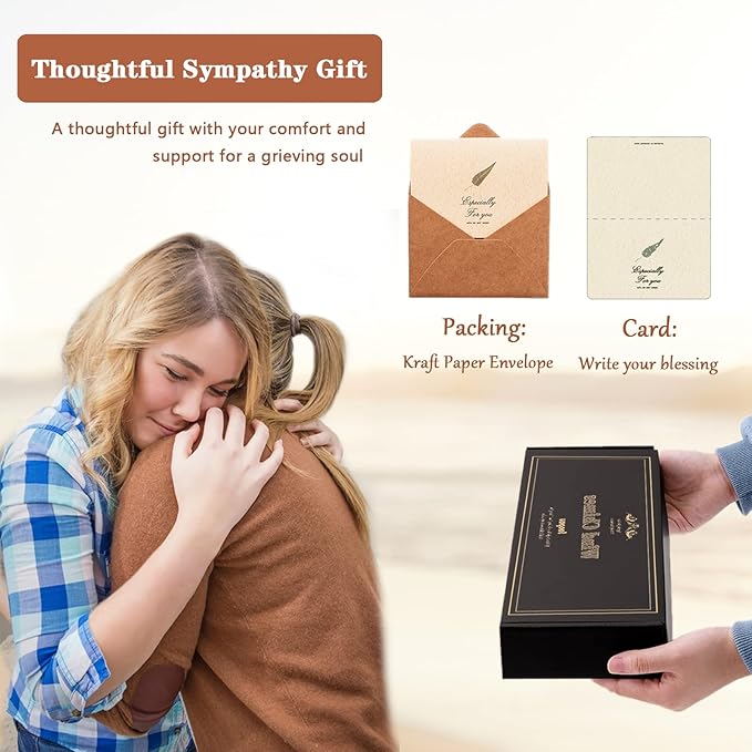 Memorial Sympathy Wind Chimes, Sympathy Gift Baskets in Memory of a Loved One Mother Father for Memorial/Bereavement/Condolence, 30" Wooden-Ruum Studio Home