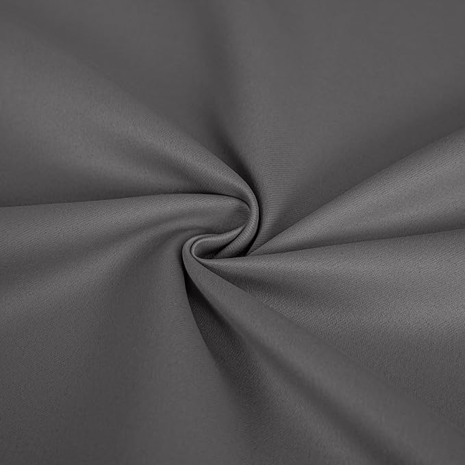 Blackout Curtains 90 Inch Length for Bedroom, Thermal Insulated Blackout Curtains 2 Panels Set, Solid Grommet Privacy Room Darkening Drapes for Living Room Windows(W52 x L90, Light Grey)-Ruum Studio Home