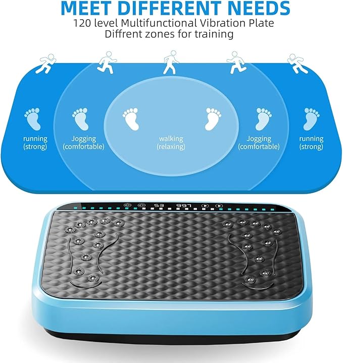 Vibration Plate Fitness Platform Whole Body Exercise Machine with 120 Speed Levels, Lymphatic Drainage, Fat Burning, and Weight Loss, Perfect for Women, Men, and Home Gym Exercise-Ruum Studio Home