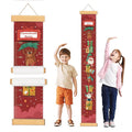 Personalized Name Growth Chart Wall Decor for Kids – Canvas Removable Height Chart Measuring Ruler 59" x 7.9" （Santa Claus Gifts）-Ruum Studio Home