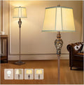 Vintage Floor Lamp with Nightlight, 65" Rustic Standing Lamp with Beige Faux Silk Shade, Farmhouse Style Design Tall Lamp Decor for Living Room Bedroom Study Home Office Corner- Bronze (Bulb Included)-Ruum Studio Home