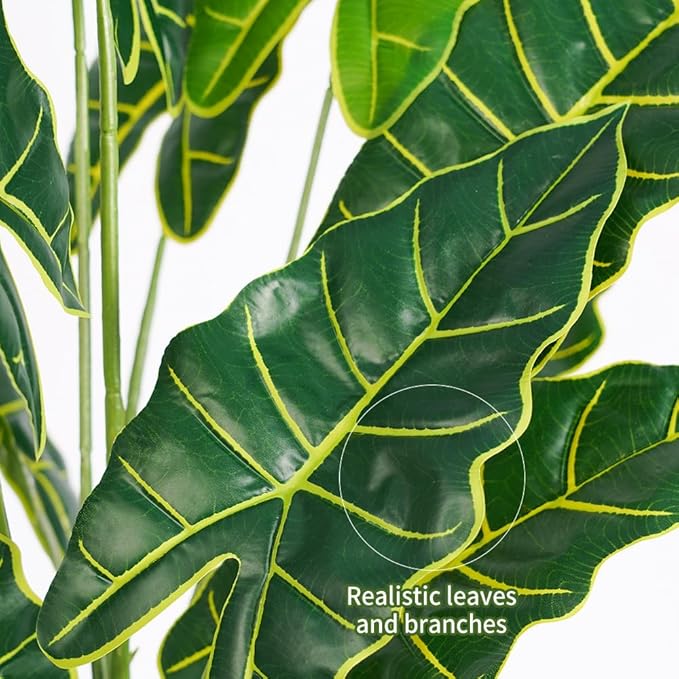 Melorca&Guilla Artificial Plants 2PCS 30“ Fake Taro Plants,Large Faux Plant,Artificial Grass Greenery Shrubs Bushes for Garden Porch Window Box Shop Office Home Décor-Ruum Studio Home