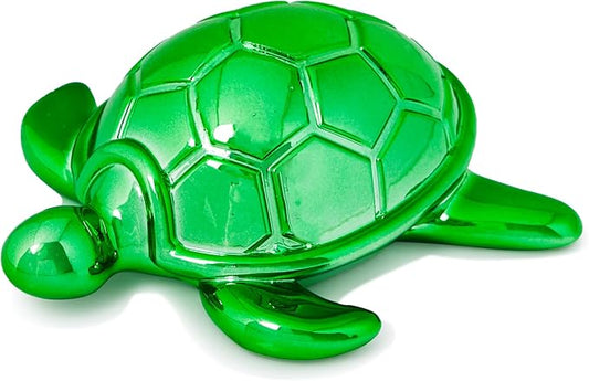 Small Sea Turtle Statue 4 inch Shiny Green Accent Knick Knacks Paperweight for Bathroom Home Office Shelf Desk Table Decor, Cute Sea Turtle Gifts for Women-Ruum Studio Home