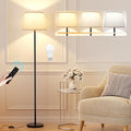 【Upgraded Floor Lamps for Living Room, Modern Floor Lamp with Remote Control, Dimmable Colors Temperature Standing Lamp Foot Switch, 9W LED Bulb Tall Lamps for Bedroom Office Kid Room-Ruum Studio Home