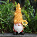 Solar Gnome Garden Decor Outdoor Statue - Gnome Sunflower LED Waterproof Sculptures Lights, Gnome Pond/Yard Statues Outside Decoration, Home, Lawn, Patio, Resin Animal Ornament, Women/Gardening Gift-Ruum Studio Home