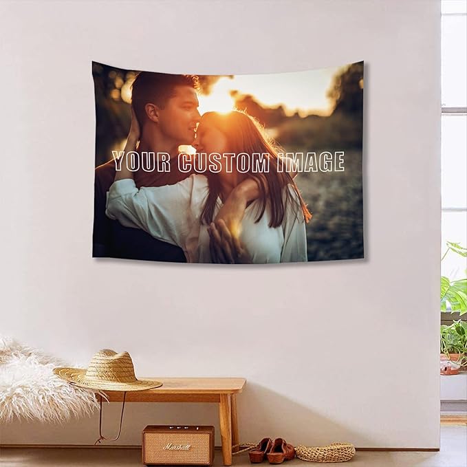 Custom Tapestry For Wall Bedroom Custom Backdrop Personalized Image Text Photo Customized Funny Tapestry Banners And Signs Single Picture Horizontal Tapestrys-Ruum Studio Home
