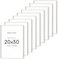 HAUS AND HUES 20 x 30 Frame Set of 9-20 By 30 Picture Frame, 20x30 Poster Frame Wood, Big 20 Inch x 30 Inch Frame, Natural 30x20 Picture Frame, 20 x 30 Picture Frame (Standalone White Oak)-Ruum Studio Home