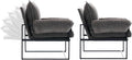 YISHENG Accent Chair with 6-Angle Adjustable Backrest, Chenille Fabric Living Room Chair Upholstered Lounge Chair, Modern Chair Cozy Reclining Chair for Reading Room, Set of 2 Gray-Ruum Studio Home