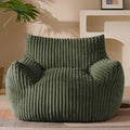 Giant Plush Bean Bag Chair for Adults with Armrests - Oversized Comfy Green Beanbag Lounge Lazy Floor Sofa Accent Chair for Living Room, Bedroom & Dorm, Cozy Fluffy Single Cloud Mini Couch-Ruum Studio Home