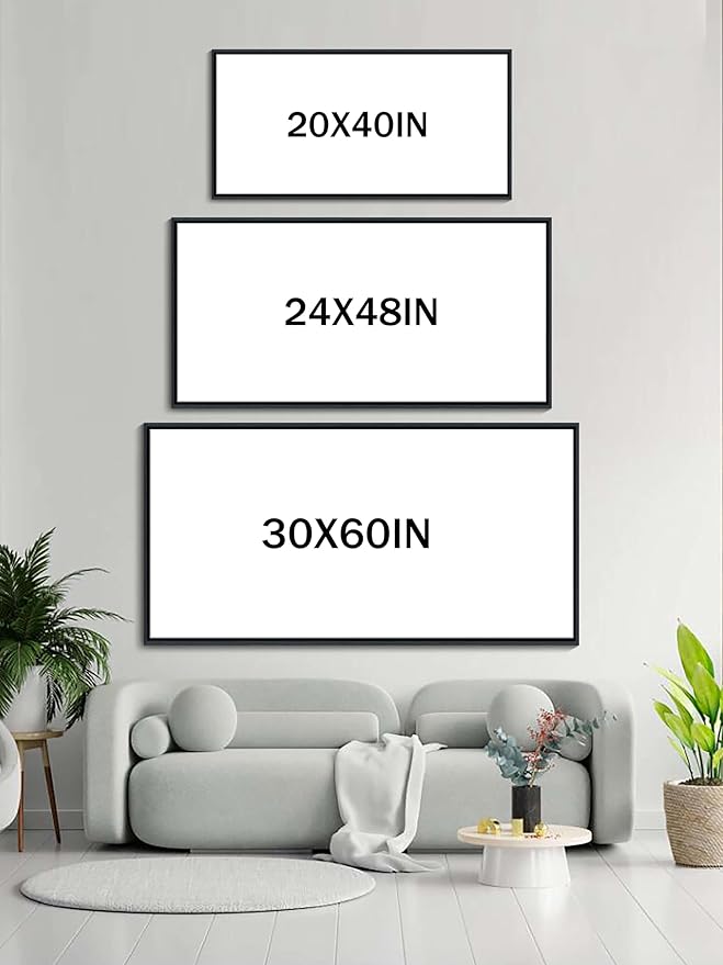 DUNHUANG ART Nordic Luxury Abstract Gold Canvas Wall Art - Modern Graffiti Design for Living Room, Bedroom, Office - Framed, Ready to Hang 24"x48"-Ruum Studio Home