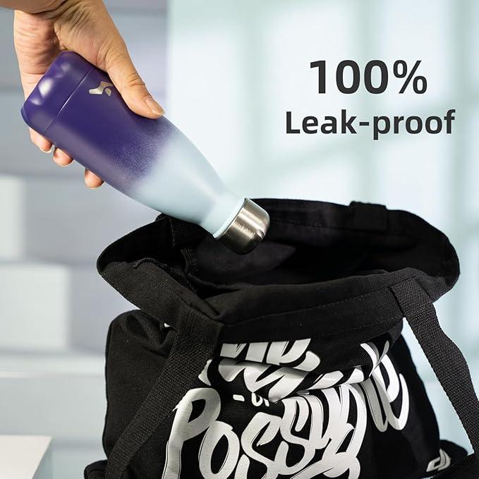 Insulated Water Bottles,12 oz Double Wall Stainless Steel Vacumm Metal Flask for Sports Travel,Ocean Dream-Ruum Studio Home