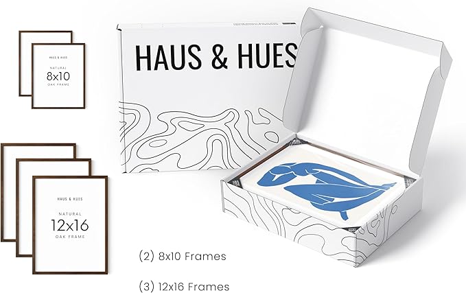 HAUS AND HUES Two 8x10, Three 12x16 - Framed Walnut-Ruum Studio Home