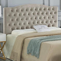 24KF Upholstered Tufted Button Velvet Headboard,Comfortable Fashional Headboard Queen/Full Size,Taupe-Ruum Studio Home