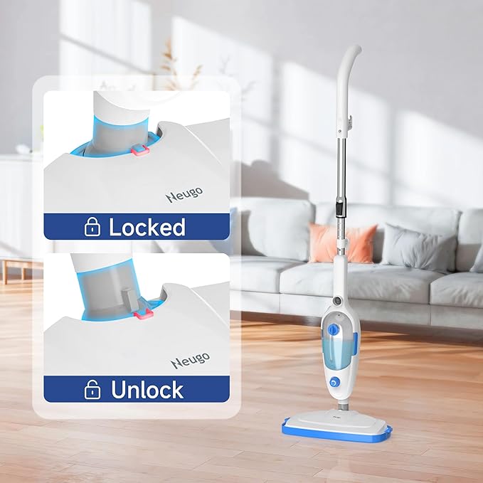 Steam Mop for Hardwood Floor Cleaning, Floor Steamer Cleaner Lightweight for Vinyl, Laminate, Carpet, Tile Hard Floors w/Adjustable Steam Modes & Height, 23ft Cord, 2 Washable Pad-Ruum Studio Home