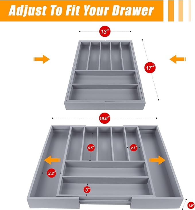 Kitchen Silverware Drawer Organizer and Storage Cabinet Utensil Rack Bathroom Counter Vanity Extra Large Big Cooking Drawer Organizers Countertop Pantry Storage Cabinet Best Kitchen Must Haves 2025-Ruum Studio Home