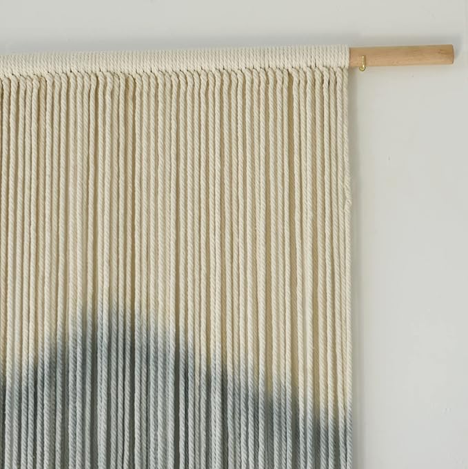 IOWER Macrame Wall Hanging Mountain Dip-Dyed Macrame Wall Decor Large Modern Fiber Art Boho Wall Decor 57" Wx35 L-Ruum Studio Home