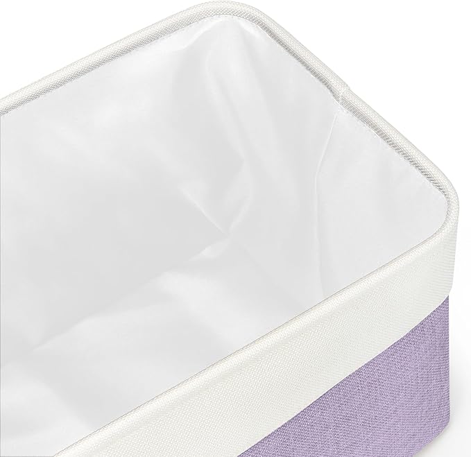 Kntiwiwo Foldable Storage Bins 15" x 10" x 9.5" Fabric Storage Basket Cube with Handles Large Linen Closet Organizer Bins for Organizing Shelf Home, Set of 3, Purple-Ruum Studio Home