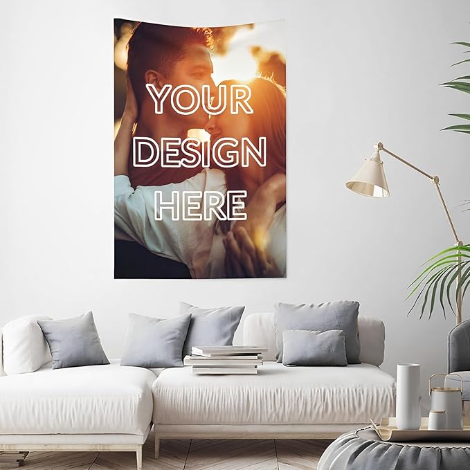 Custom Tapestry For Wall Bedroom Custom Backdrop Personalized Image Text Photo Customized Funny Tapestry Banners And Signs Single Picture Vertical Tapestrys-Ruum Studio Home