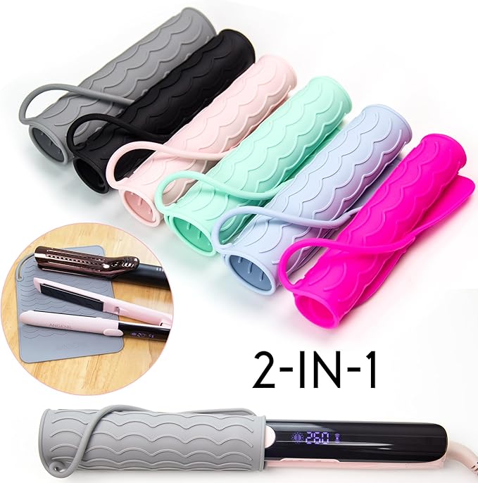 ANGENIL Heat Resistant Mat for Curling Irons, Hair Straighteners, and Flat Irons - Silicone Counter Pad and Travel Case for Hair Styling Tools-Ruum Studio Home