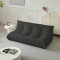 Luxury Sofa Couch Chair, Lazy Floor Seating, Fireside Bean Bag Chair, Ergonomic Tatami Sofa Lounger for Living Room, Bedroom, Office, 3 Seat, Black-Ruum Studio Home