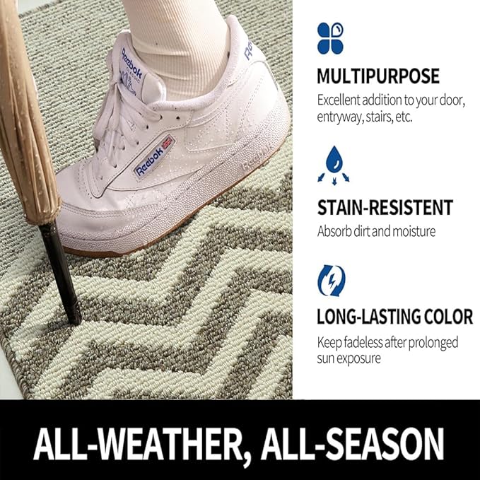Indoor Doormat, Non-Slip Front Door Mats, Outdoor Welcome Mat Washable, Low Profile Indoor DoorMats for Entryway, Floor Inside Back Door Mats (20"x32")-Ruum Studio Home