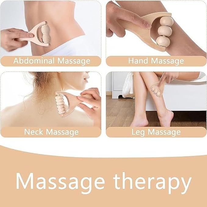 3Pcs Wooden Hand Massage Roller, Manual Wood Therapy Massage Tools Massager Roller for Relaxes Thigh, Leg, Hands Full Body Muscle Men Women Gift-Ruum Studio Home