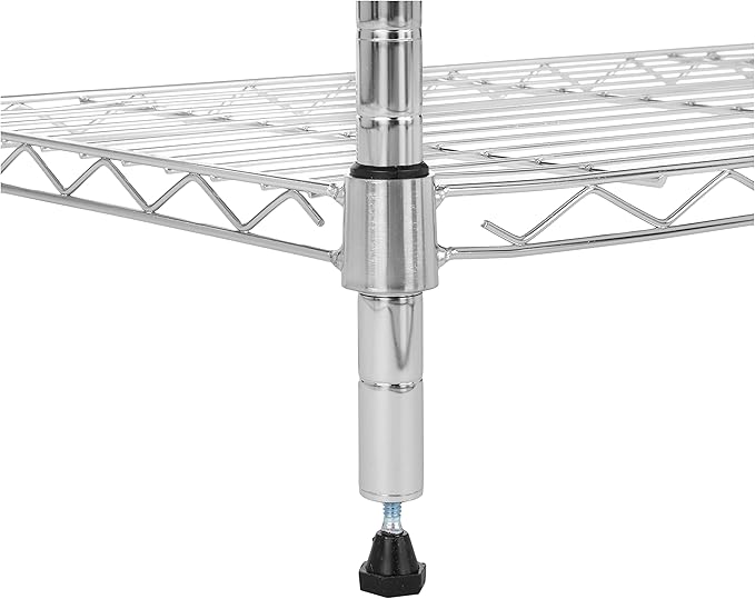Amazon Basics 5-Shelf Adjustable, Storage Shelving Unit, (200 Pound Loading Capacity per Shelf), Steel Organizer Wire Rack, 23.2 x 13.4 x 60 inches (LxWxH), Chrome-Ruum Studio Home