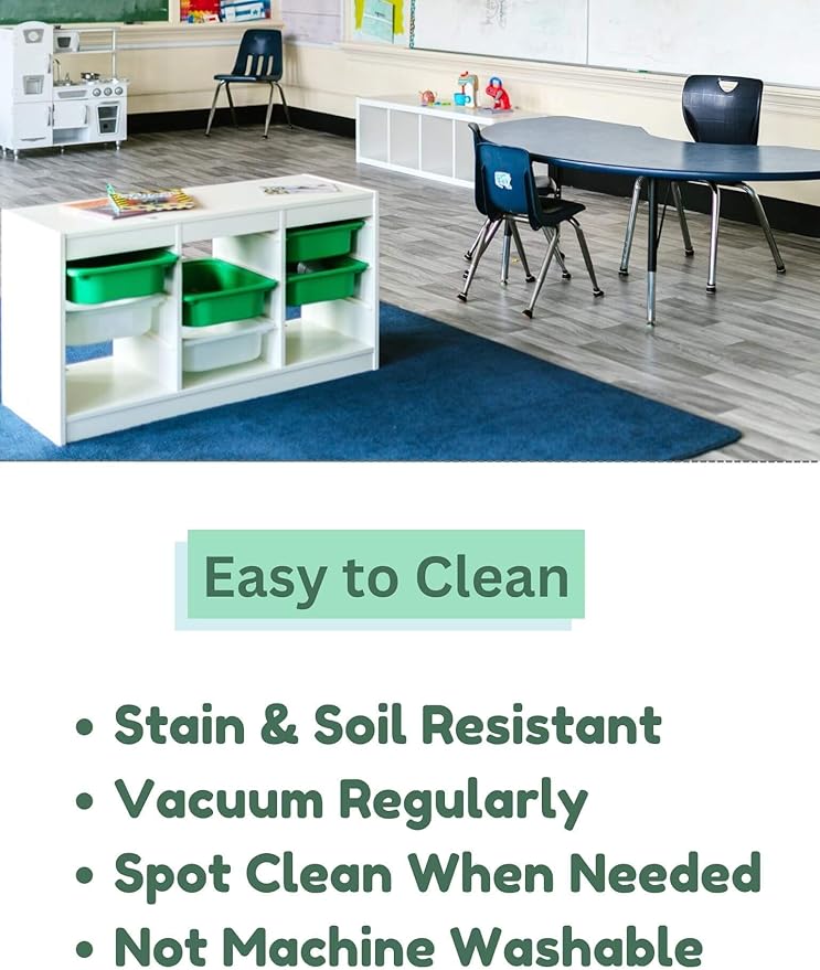 KOECKRITZ Soft and Colorful Kids Classroom Area Rugs (Passes Flammability Pill Test) Many Sizes and Bright Colors to Select from (11' x 11', Froggy)-Ruum Studio Home