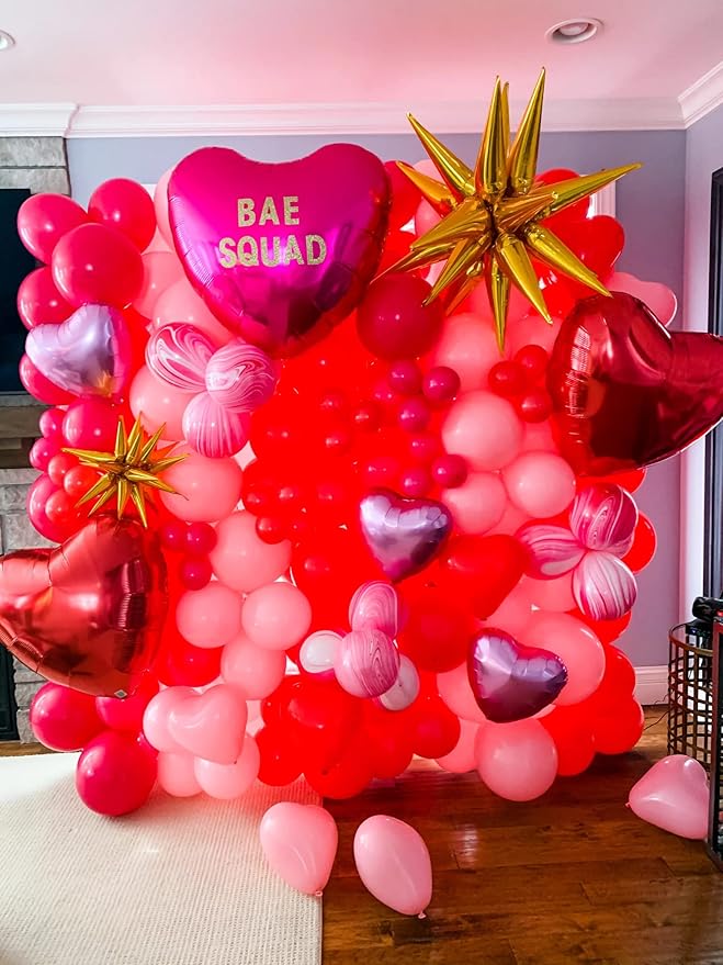 130pcs Hot Pink Balloons Different Sizes 18" 12" 10" 5" Dark Pink Balloons for Birthday Graduation Baby Shower Wedding Anniversary Princess Theme Party Valentine's Day Decorations-Ruum Studio Home